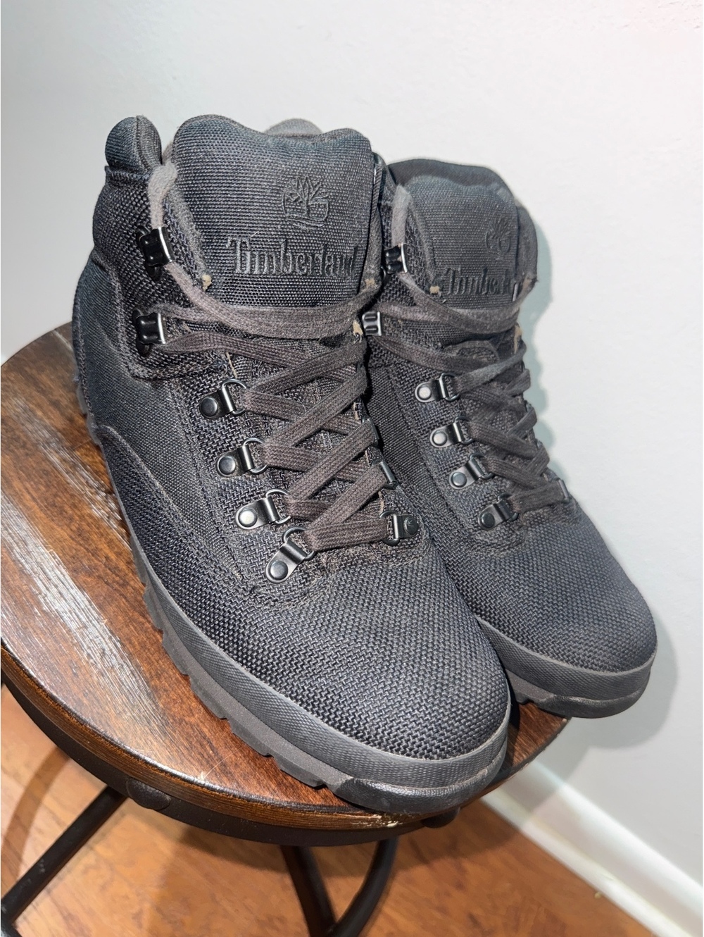 Timberland Euro Hiker A15RX Men's Black Combat Hiking Boots Shoes